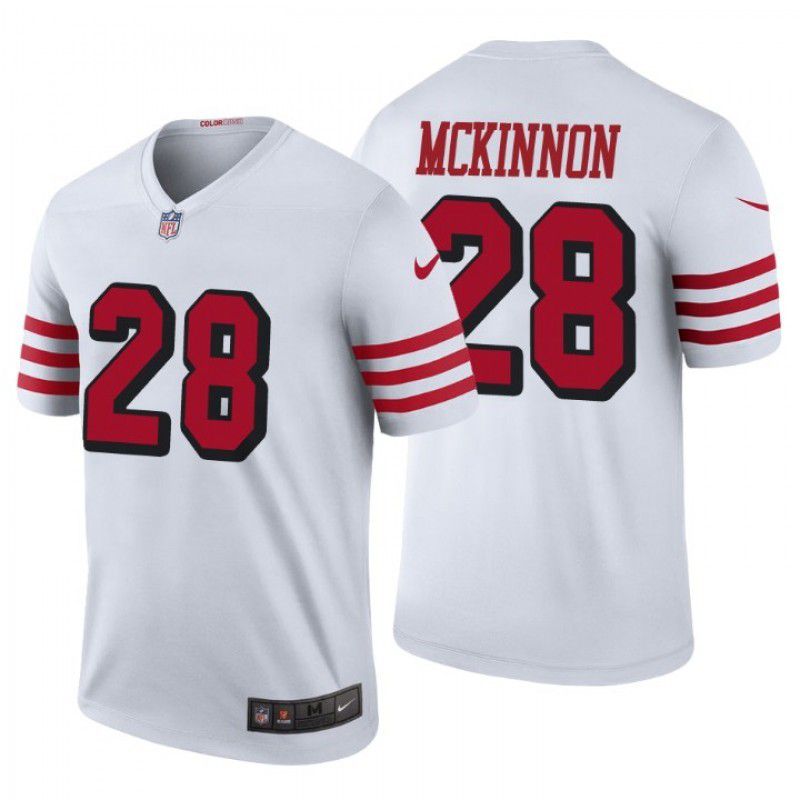 Men San Francisco 49ers #28 Jerick McKinnon Nike White Color Rush Legend Player NFL Jersey